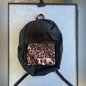 Herschel Supply Company Black and Leopard Print Backpack